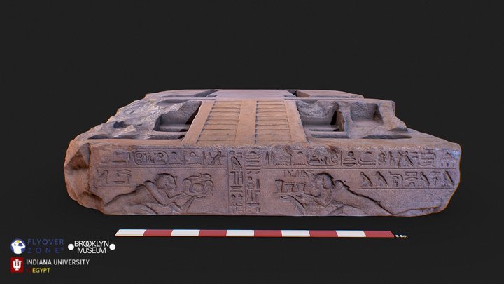 3D rendering of Base for a Votive Model of a Temple Gateway