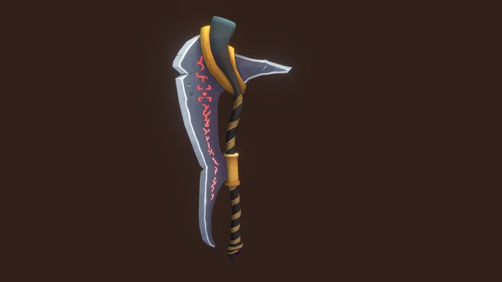 Hand painted Axe 3D Model