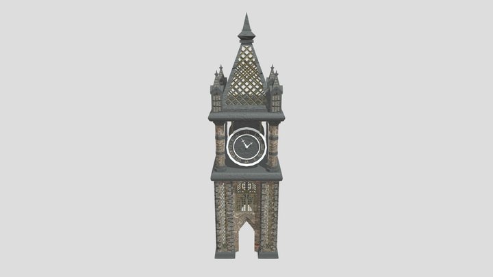 Gothic Clocktower 3D Model