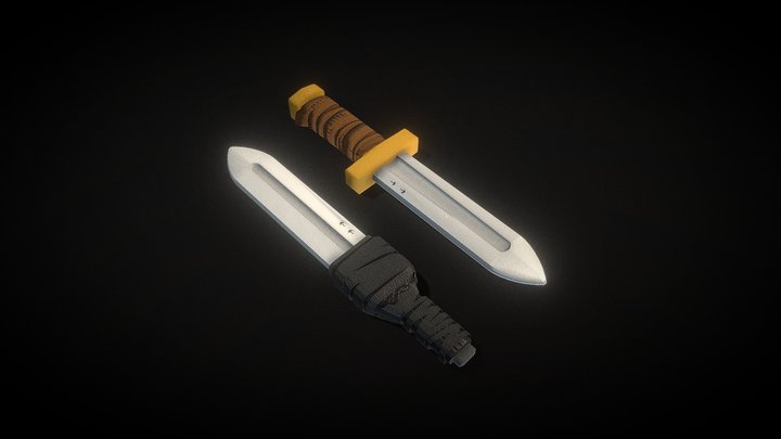 Thorfinn's Knives From Vinland Saga 3D Model