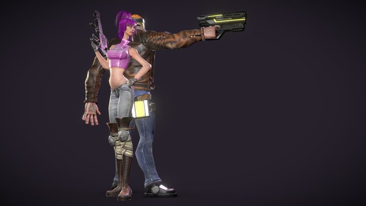 Hunk & Gal 3D Model