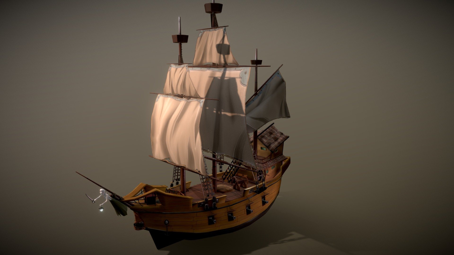 Pirate_ship - Download Free 3D model by Kimagure_Cookie (@k_cookie ...