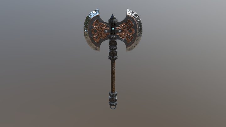 Medieval Axe 3D Model