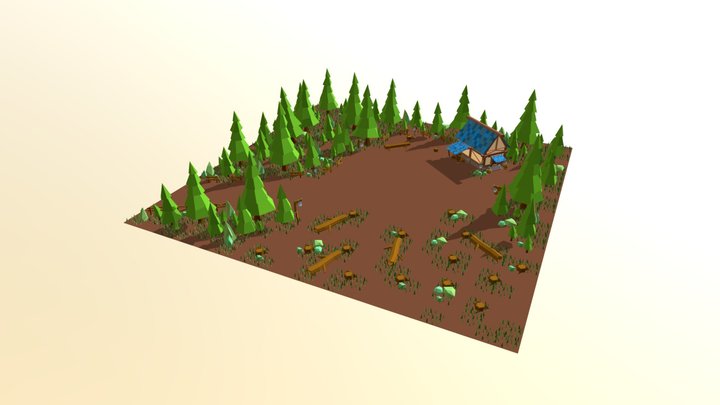 Lumberjack Tile 3D Model