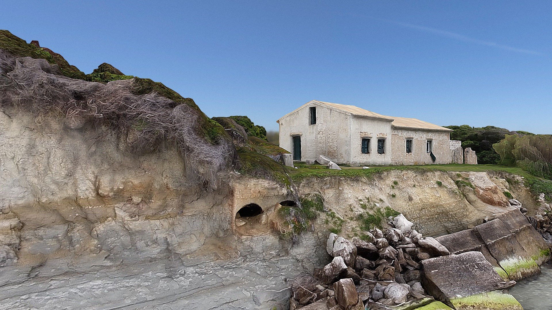 Abandoned Cliff House Corfu Buy Royalty Free 3D model by Marcin