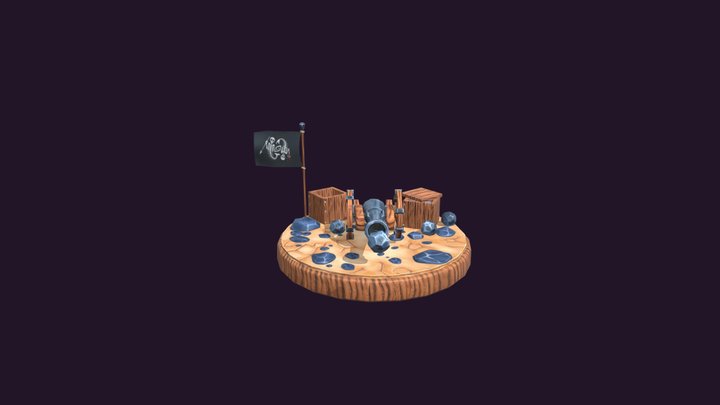 [Student's work] Stylised Artillery Cannon 3D Model