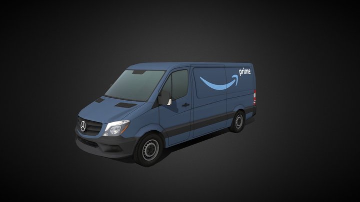 Mercedes Sprinter 2015 Amazon Prime Van 3D Model