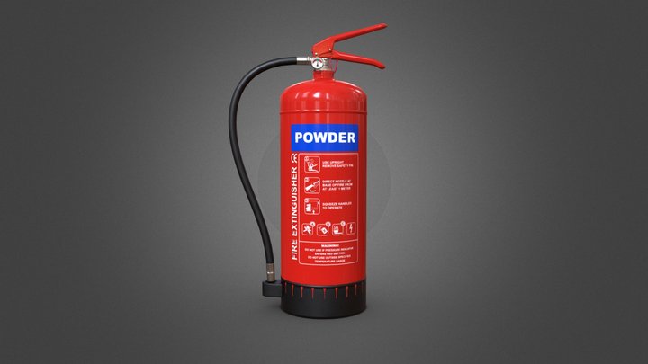 Powder Fire Extinguisher | PBR 3D Model