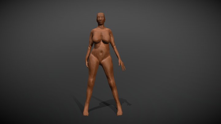 Game ready female model 3D Model