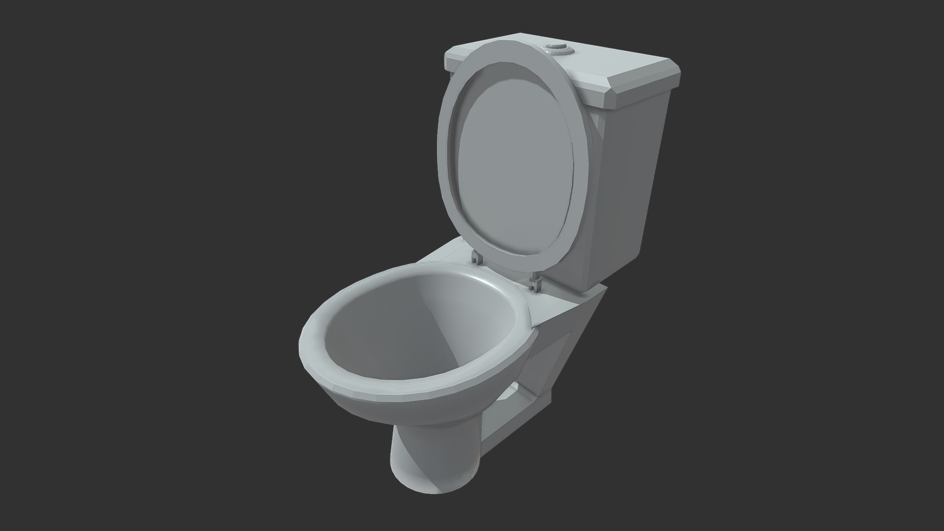 3D model toilet - This is a 3D model of the toilet. The 3D model is about a toilet with a seat cover.