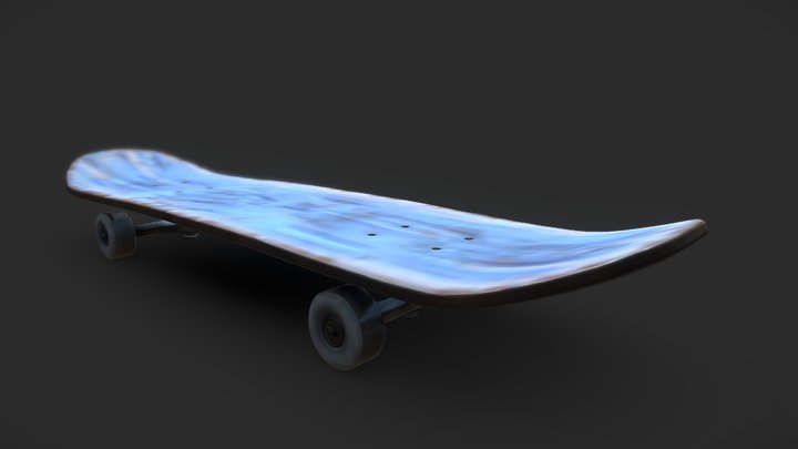 Stylized Skateboard 3D Model