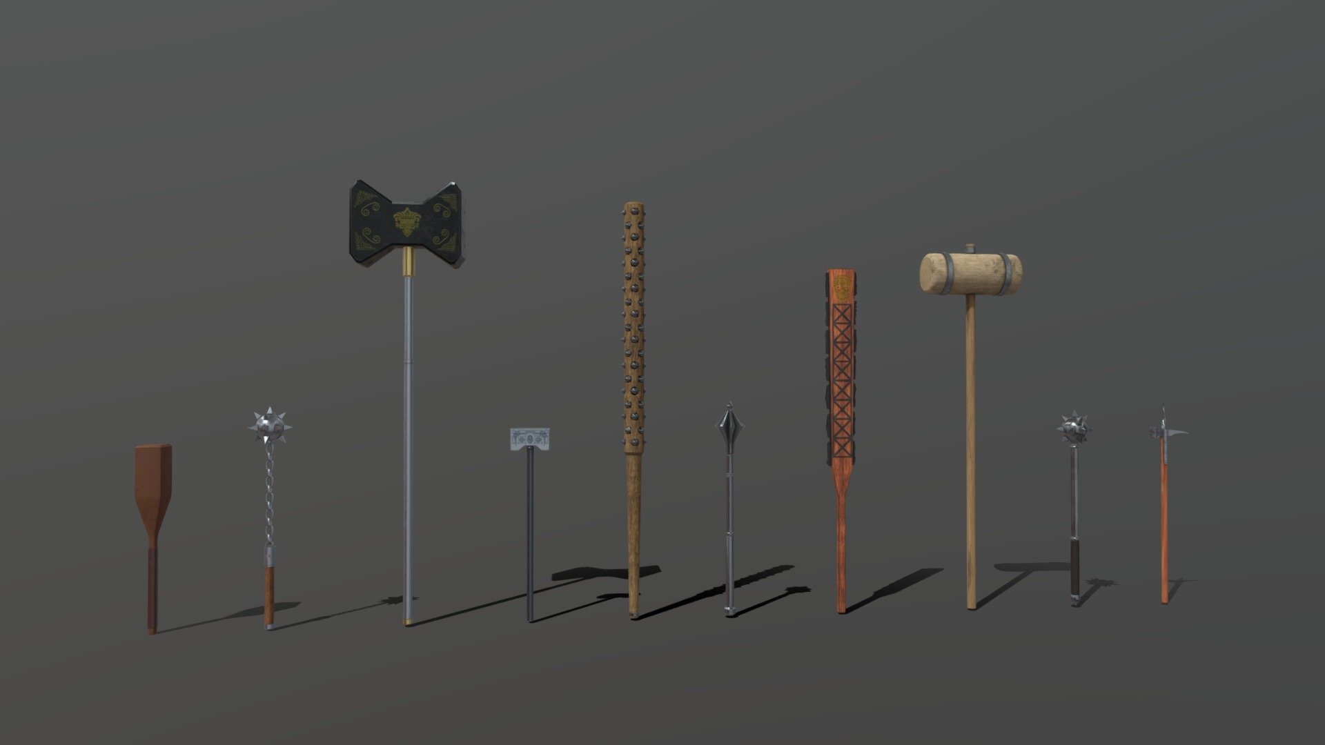 10 and War Hammers Download Free 3D model by Gintoki1234