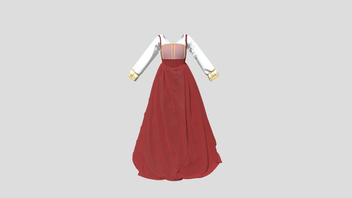 Tudor Noble Petticoat 3D Model