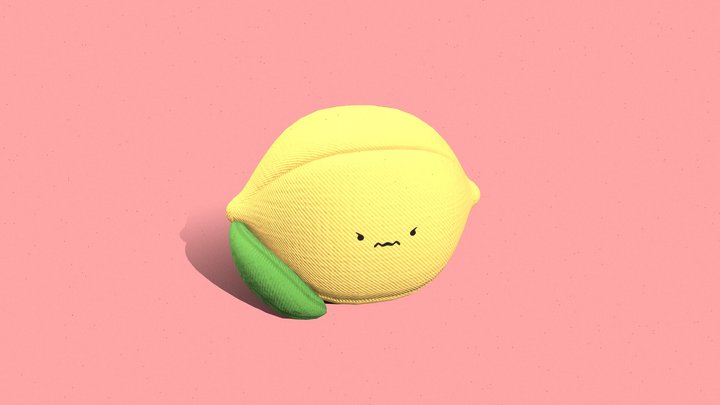 Angry Plushie Lemon 3D Model