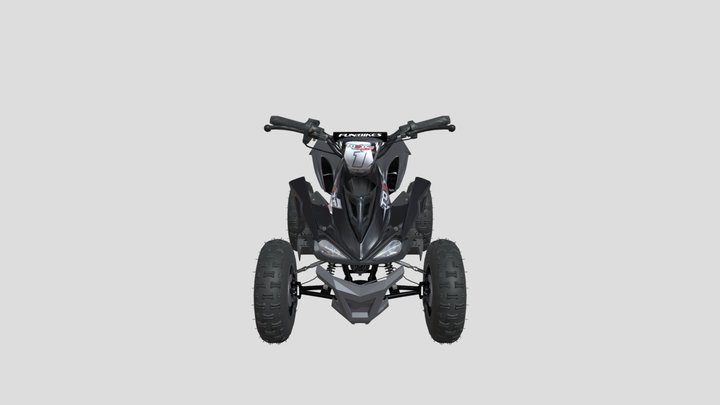Toxic Black-White Kids Electric Mini Quad 3D Model