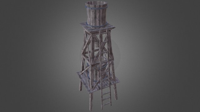Western Water Tower 3D Model