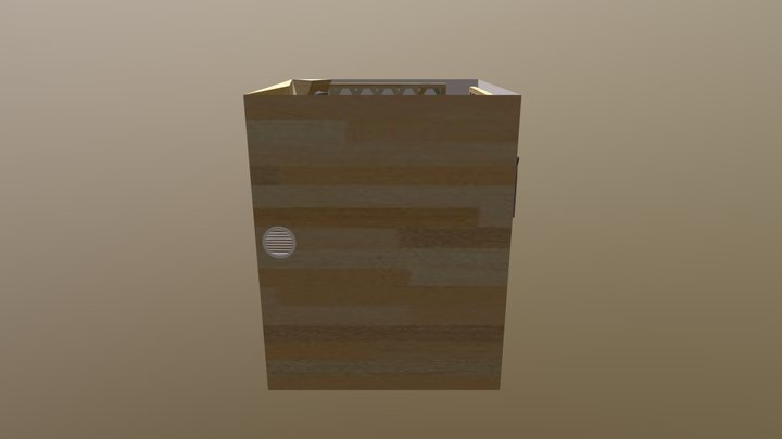 Beuh Box Wood- No Plants 3D Model