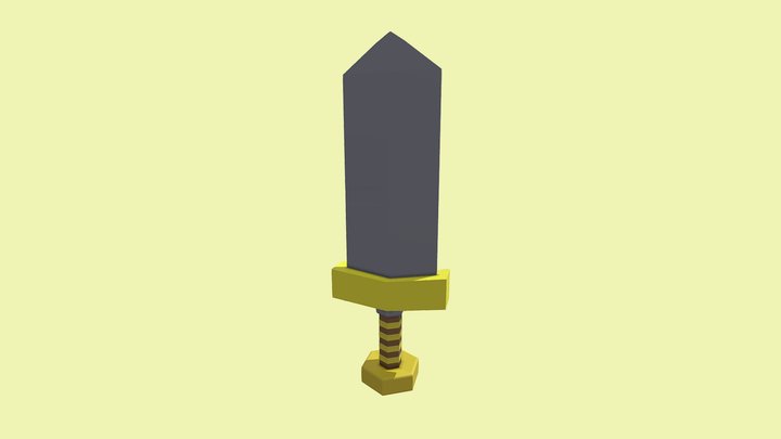 Low-Poly Sword 3D Model