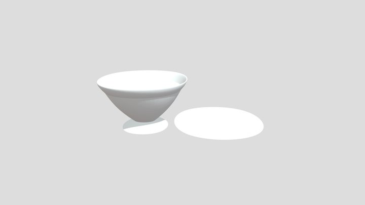 Plate and Bowl (no texture) 3D Model