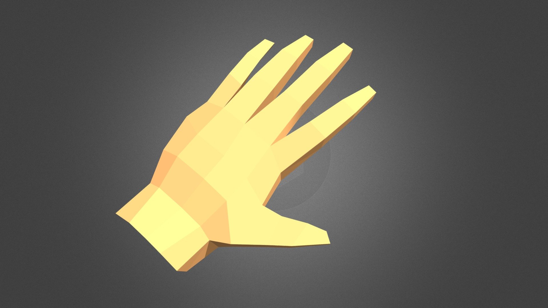 Low poly human hand