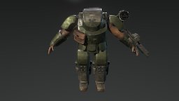 dieselpunk soldier 3D Model
