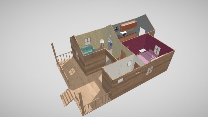 Wooden House (WIP) 3D Model