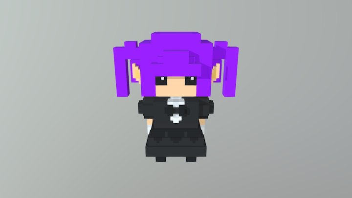 Purple Girl 3D Model