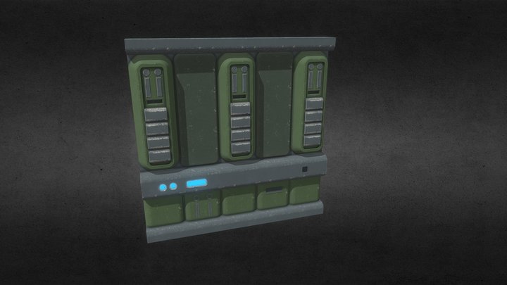 Sci-fi Wall 04 – Kostenloses 3D-Modell STL