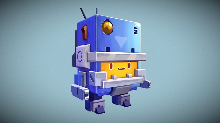 Stylized little robot 3D Model