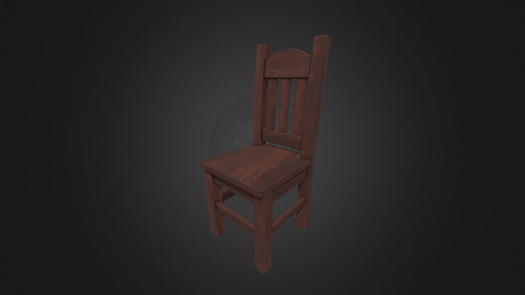 Stylized wooden chair