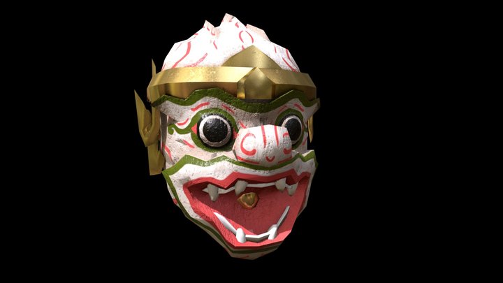 Lowpoly Hanuman By.Po0m 3D Model