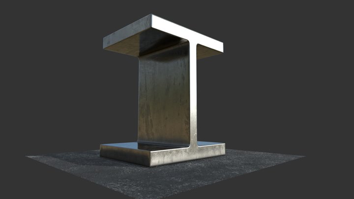 A Simple H Beam 3D Model