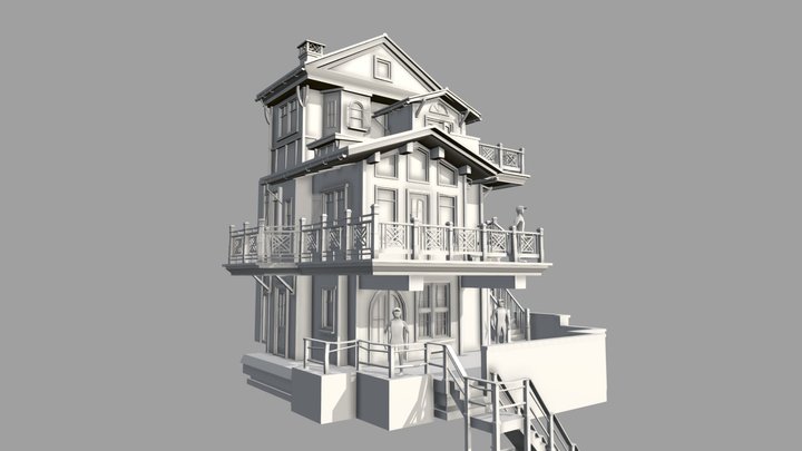 By The Ocean - House Model 3D Model