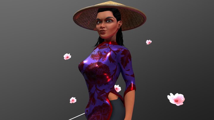 Cindy WildFlower 3D Model