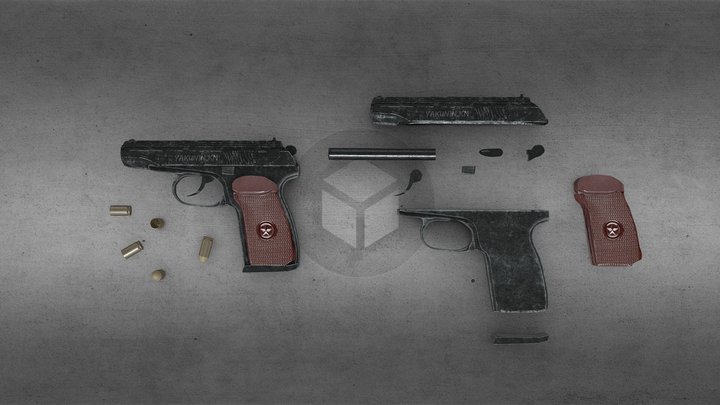 The Makarov pistol 3D Model