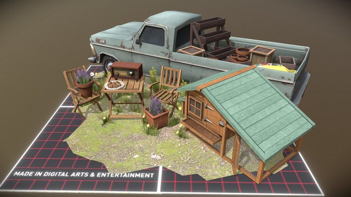 DAE 5 Finished props - Grandmas house 3D Model