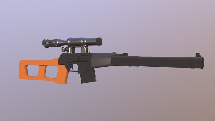 ВСС / Винторез / Sniper weapon 3D Model