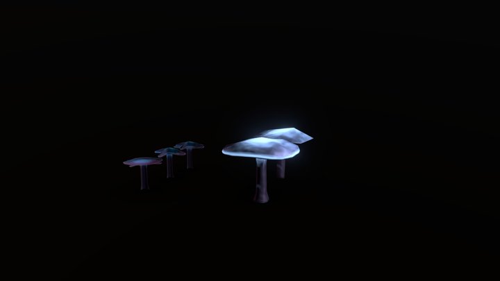 Gameready Glowing Mystical mushroom