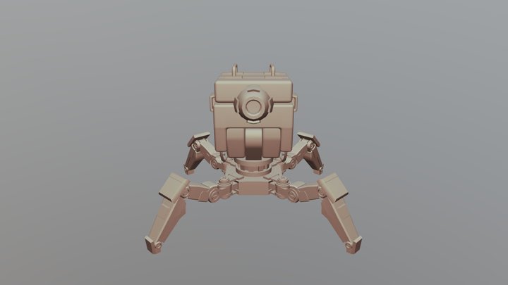 Blocking Pet Robot 3D Model