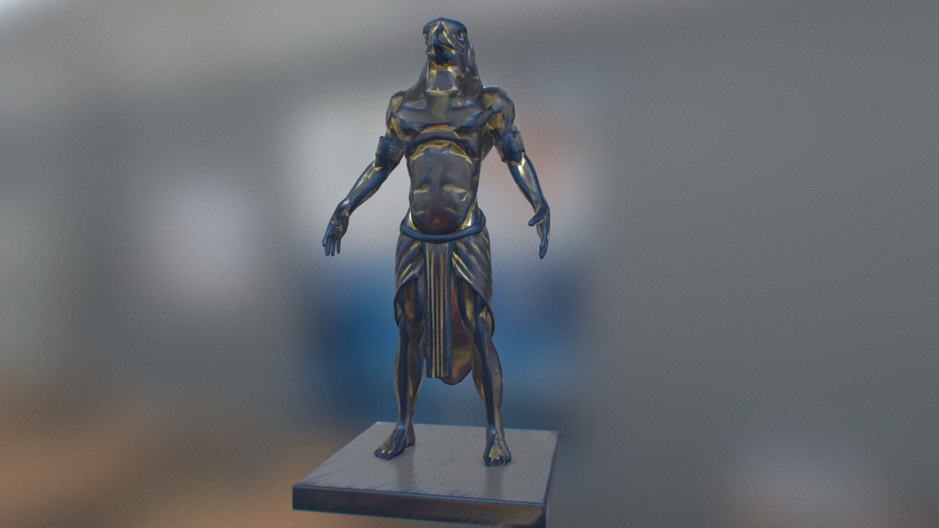 3D model Pharaoh - This is a 3D model of the Pharaoh. The 3D model is about a statue of a person.