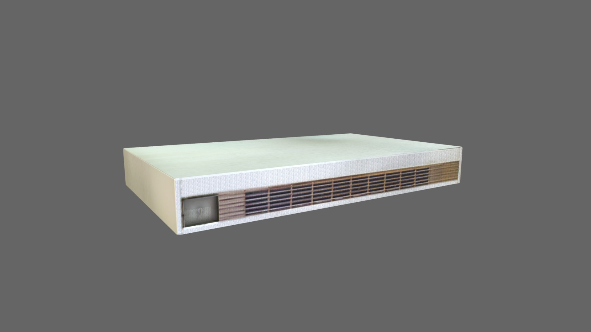3D model Air Conditioner - This is a 3D model of the Air Conditioner. The 3D model is about a white rectangular object with a vent.