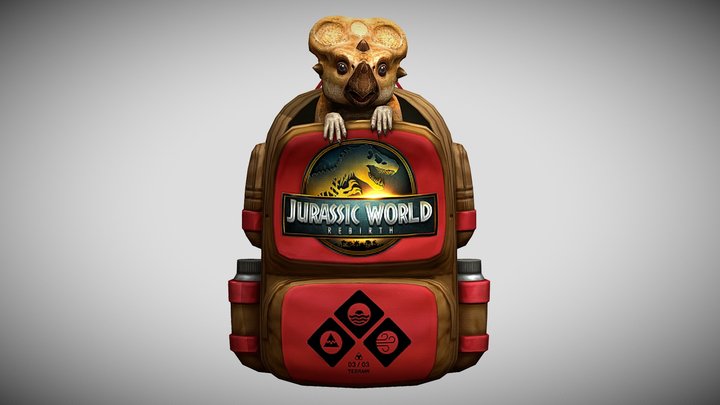Jurassic World Rebirth Red Backpack – Free 3D Model STL