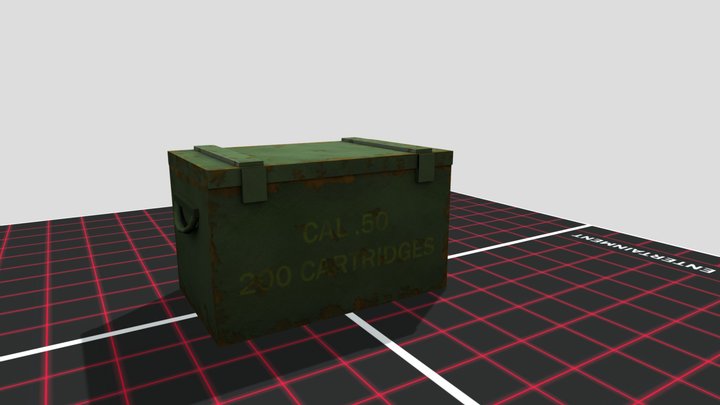 World War 2 Ammo Crate 3D Model