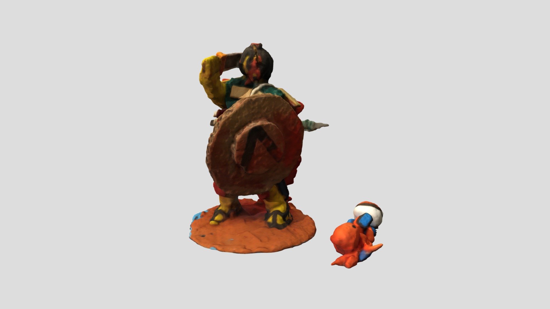 3D掃瞄習作：小犬的黏土作品