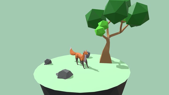 Low Poly - Fox 3D Model