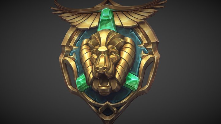Lion Shield 3D Model