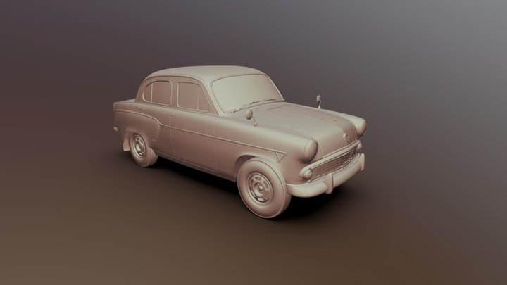 Moskvich 403 Highly Polygonal_FBX 3D Model