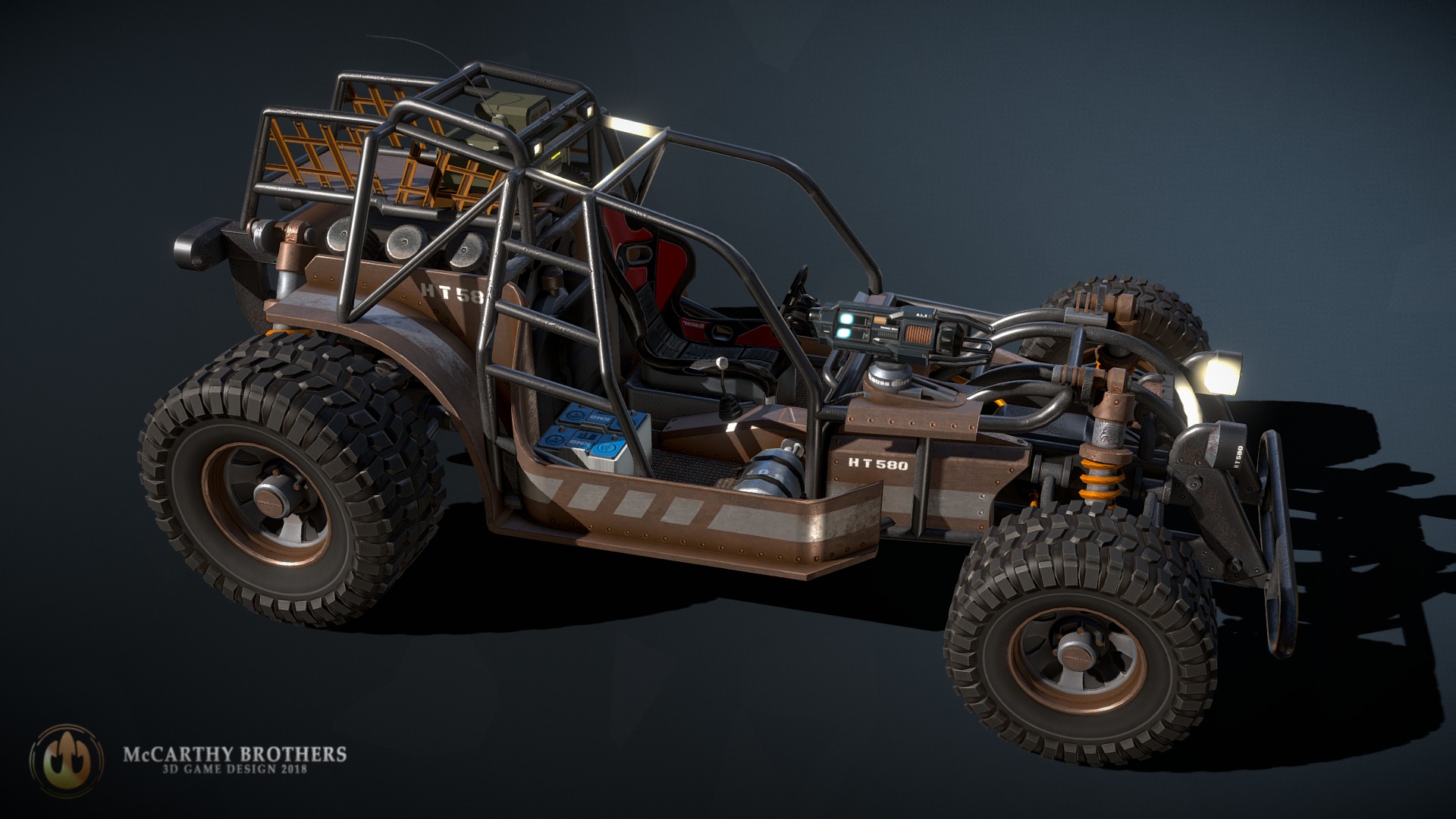 3D model Dune Hopper - This is a 3D model of the Dune Hopper. The 3D model is about a vehicle with a large engine.