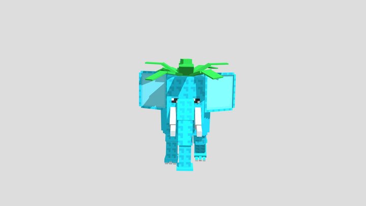 Strawberry Elephant (Diamond) 3D Model