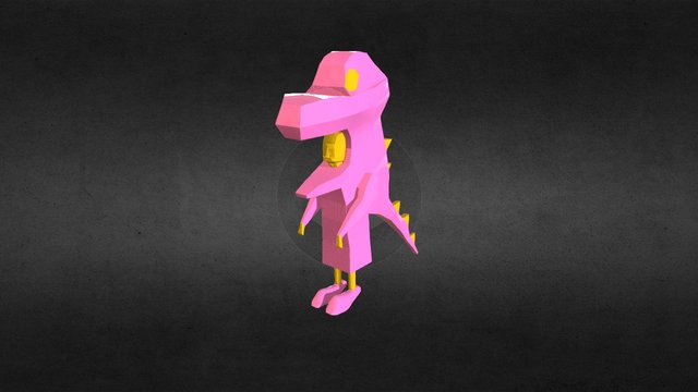 Loch Ness Monster Mascot lowpoly 3D Model